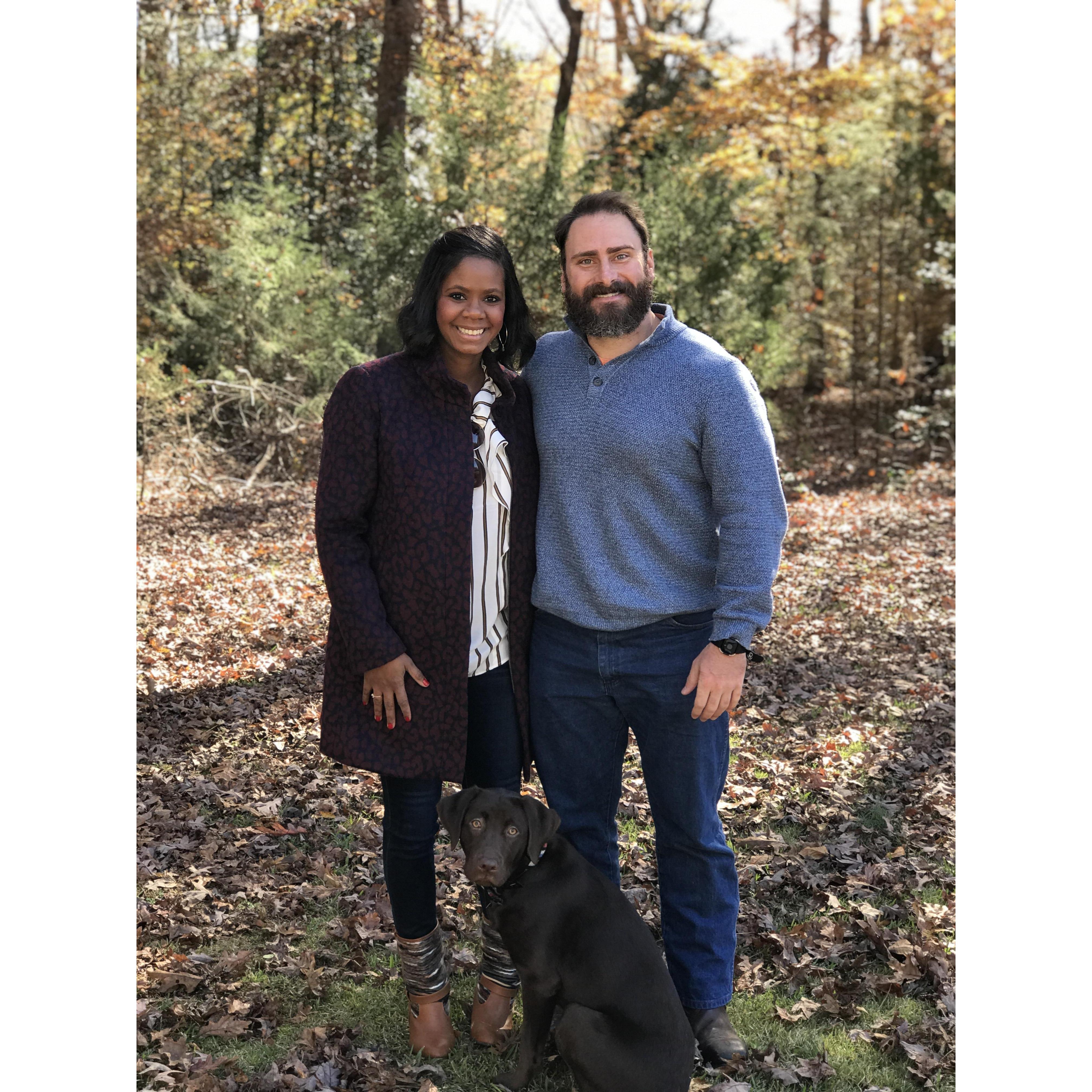 Our 2nd Thanksgiving together, with our newest addition, River.