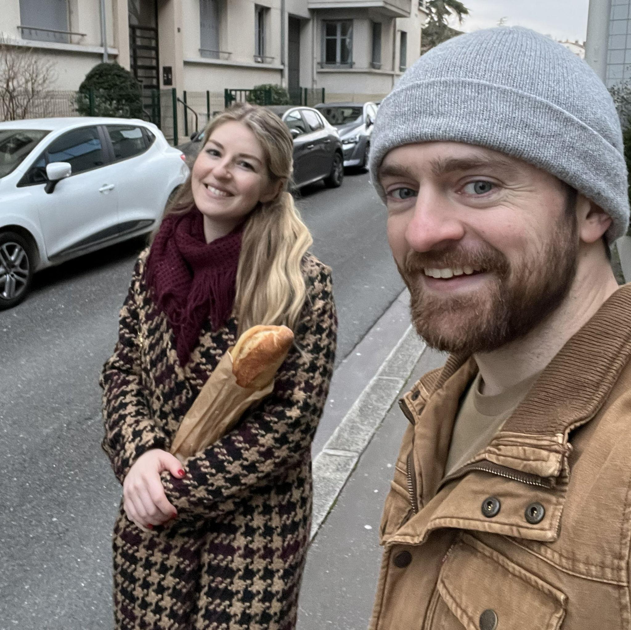 Our first baguette in Lyon