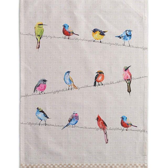 Aspero - Maison d' Hermine Birdies On Wire 100% Cotton Set of 2 Kitchen Towels 20 Inch by 27.5 Inch