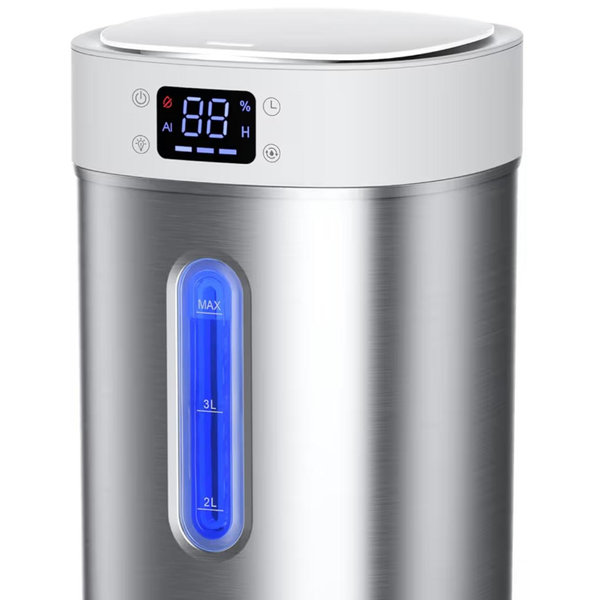 Humidifiers for Bedroom Large Room Baby, 4L Ultrasonic Cool Mist Humidifier, 304 Stainless Steel humidifiers, Auto Humidity Control, Humidity Display, Night Light, Quiet,Timer,Aromatherapy