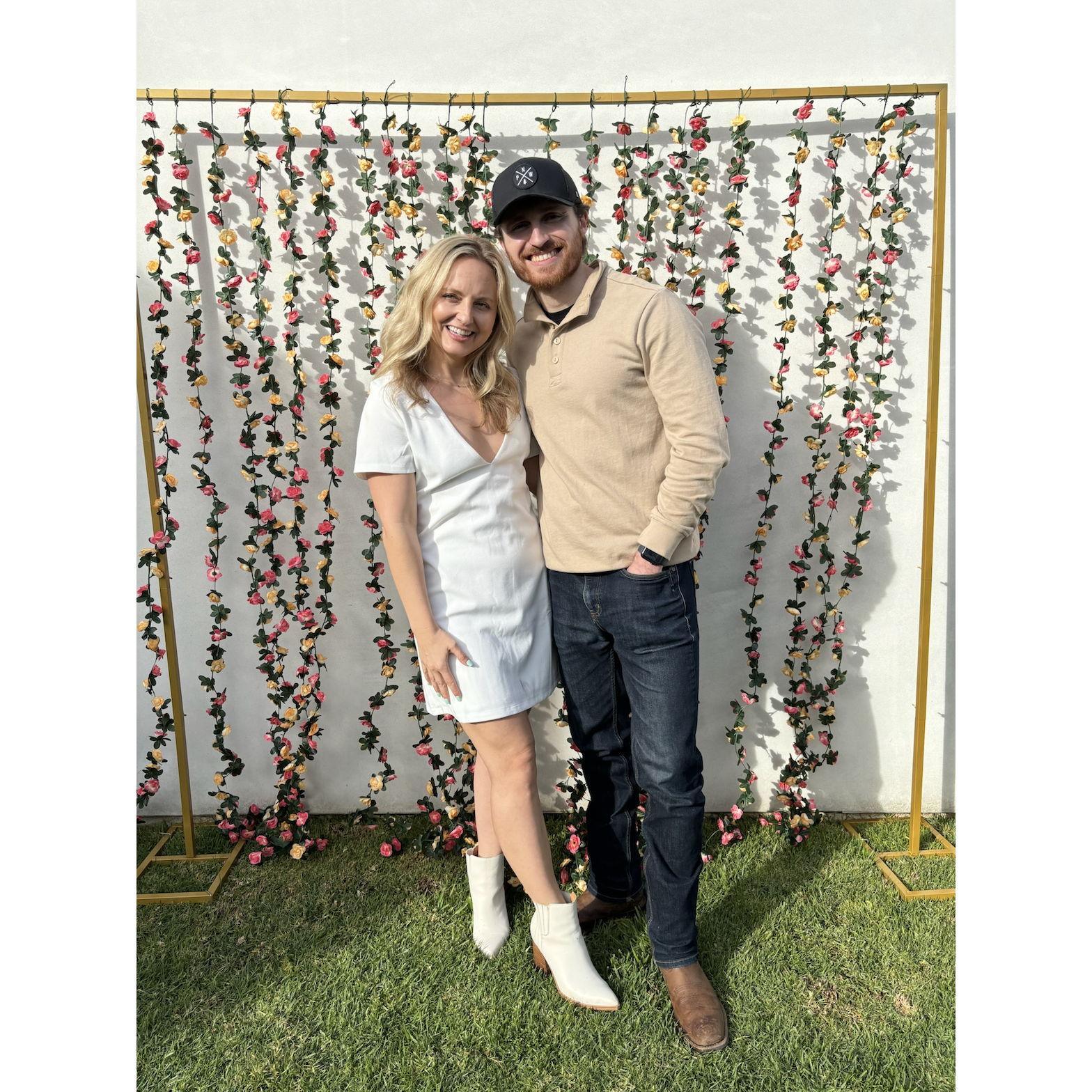 Our LA engagement party at Devin's house. Not pictured: the downpour of rain that miraculously cleared seconds before guests arrived for the outdoor fête