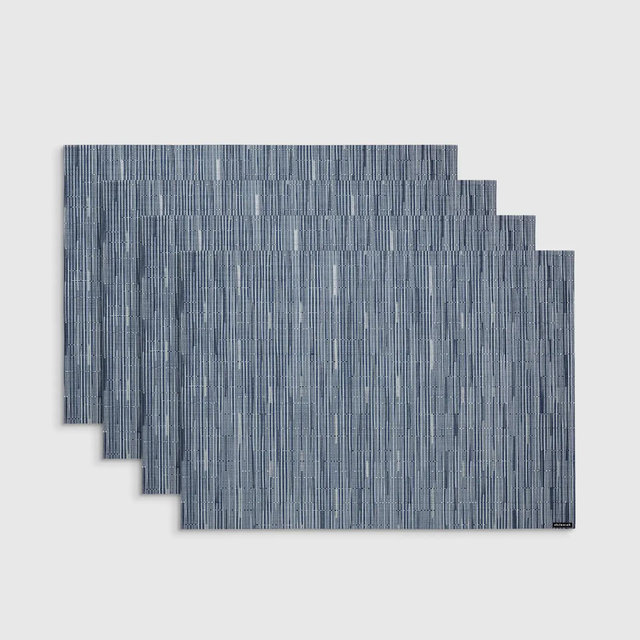 Bamboo Easy-Care Rectangular Placemat, Set of 4 by Chilewich - Rain