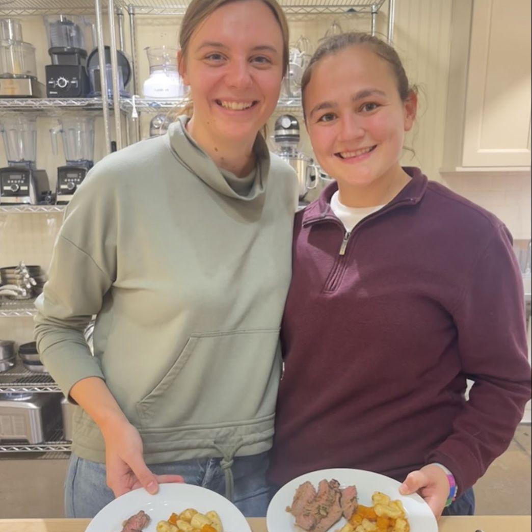 When we took a cooking class together! The steak was as good as the company!