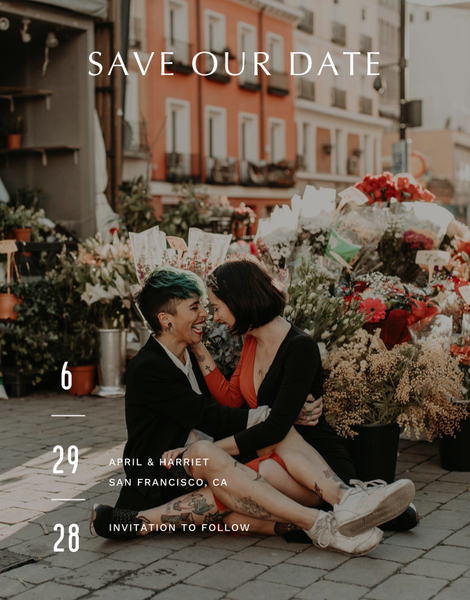 Monraz Photo | White | Zola Save The Dates