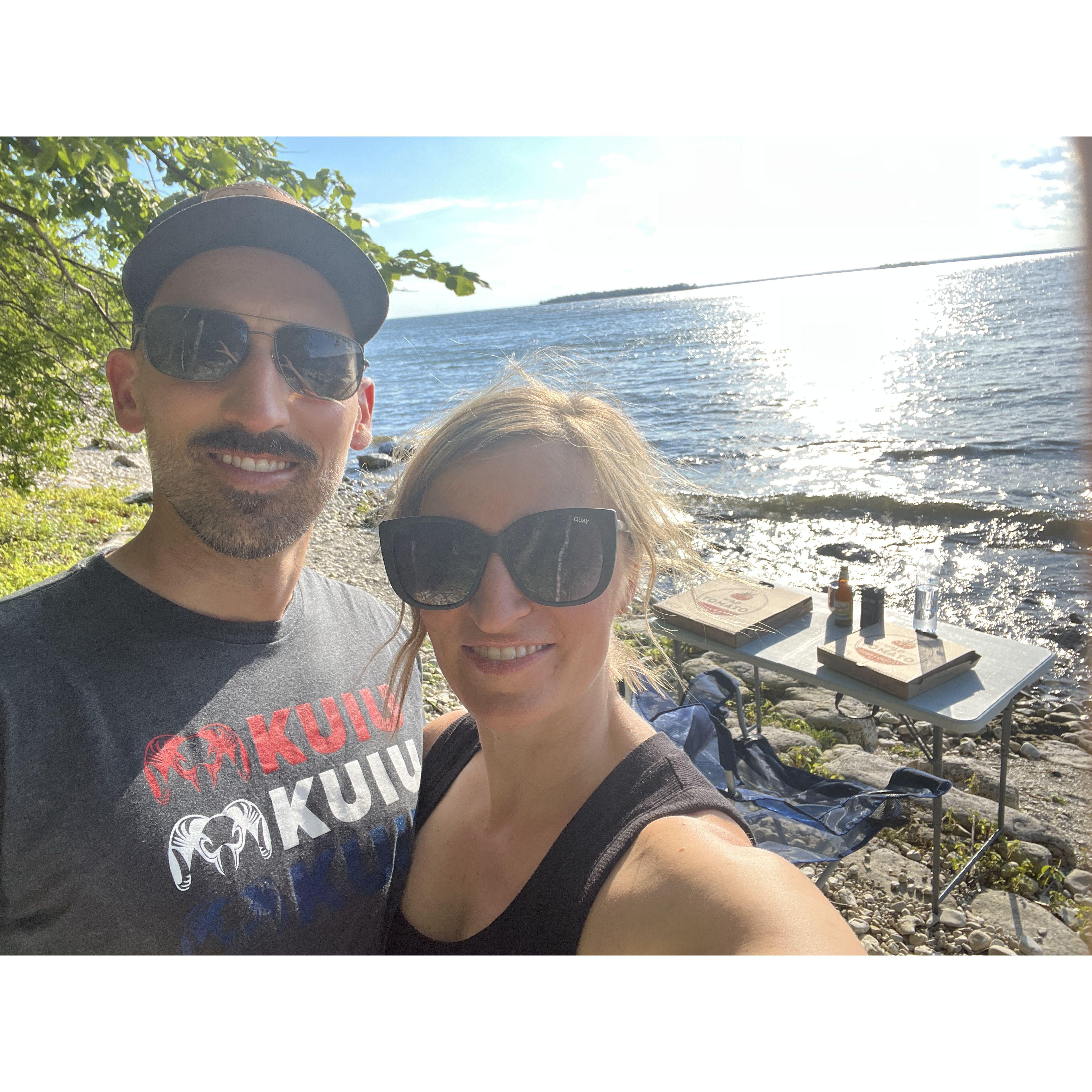 Pizza by the lake in Door County