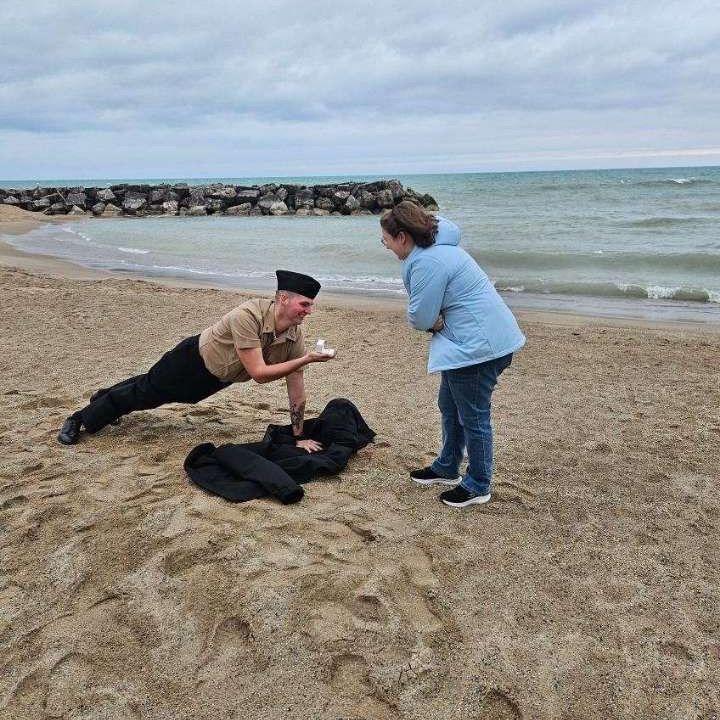 Proposal at Lake Michigan