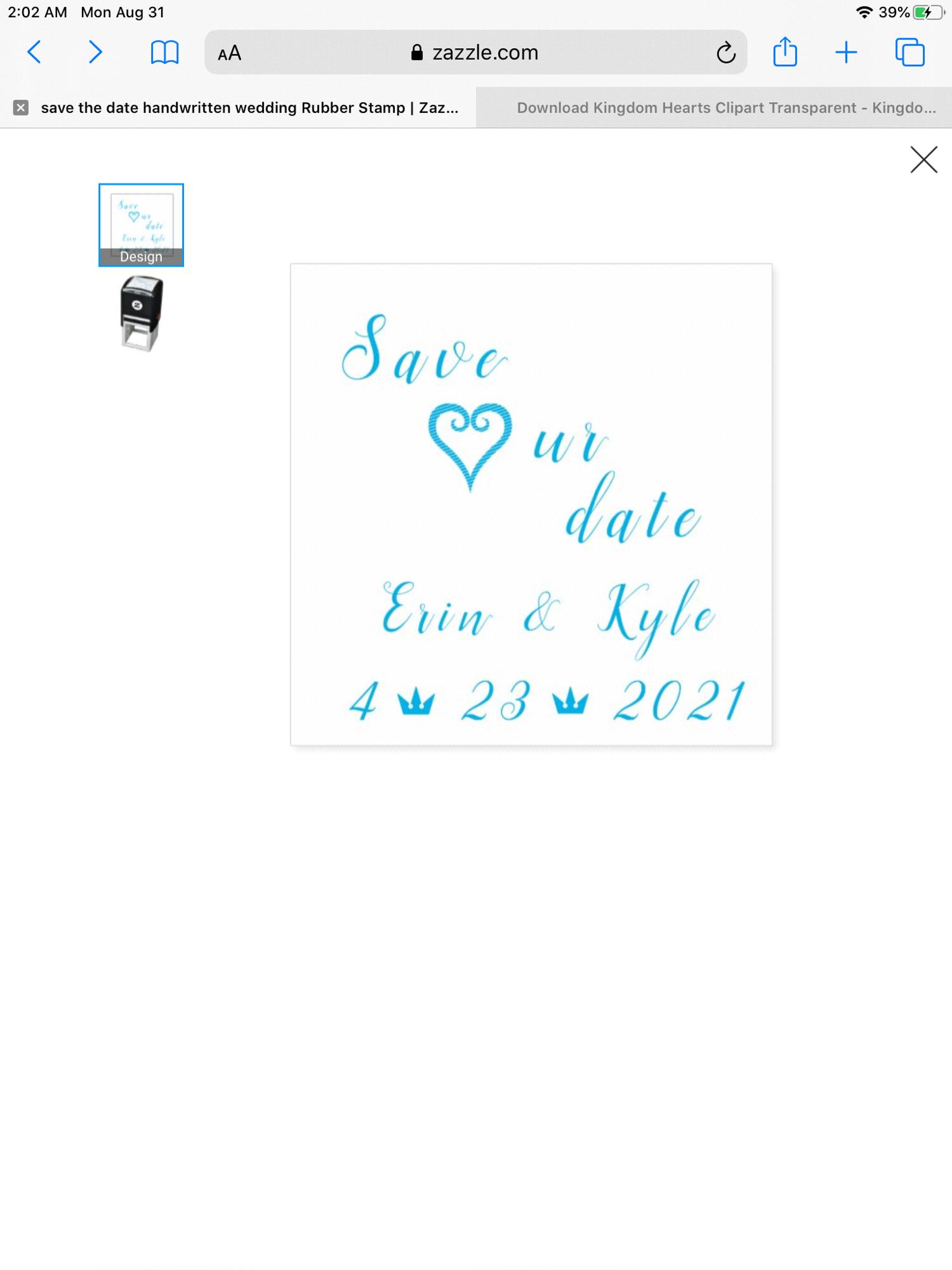 Save the date stamp (to stamp on the magnets)