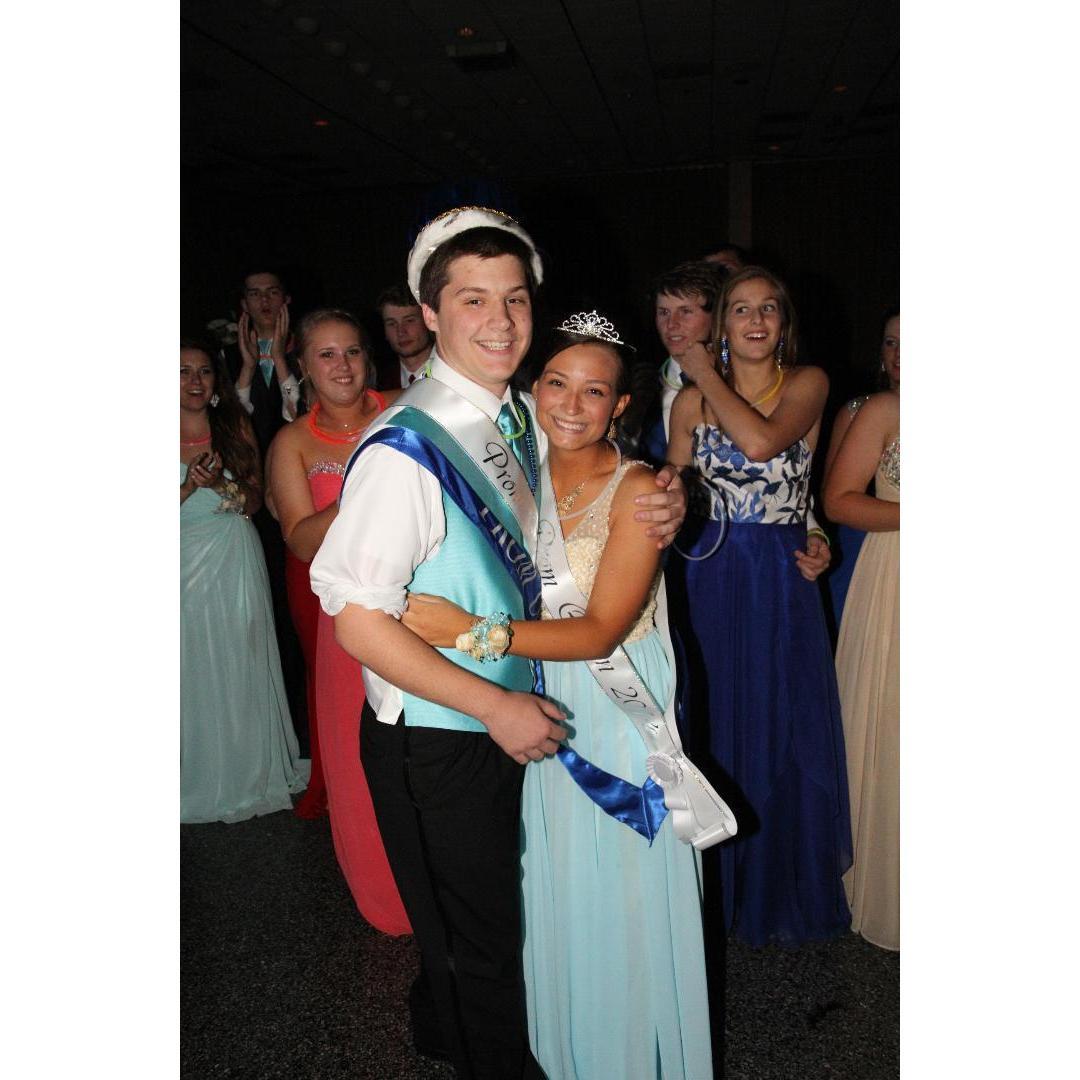 Winning Prom King and Queen at our senior prom!