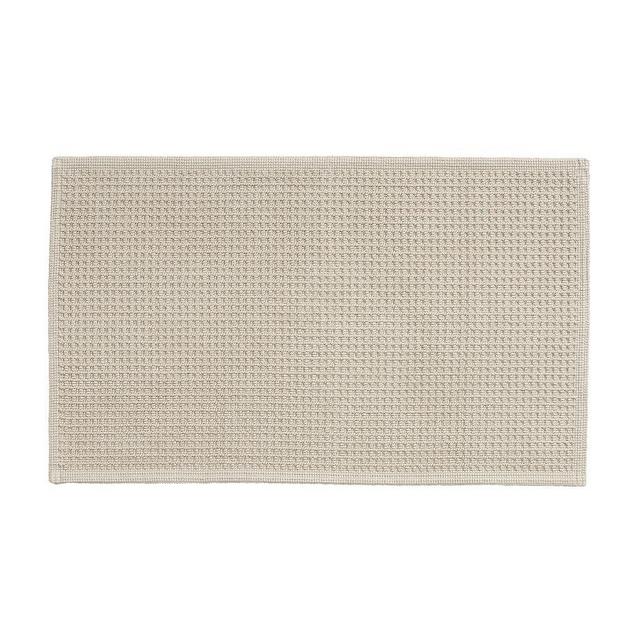 Flax Waffle Weave Bath Mat, 21 x 34"
