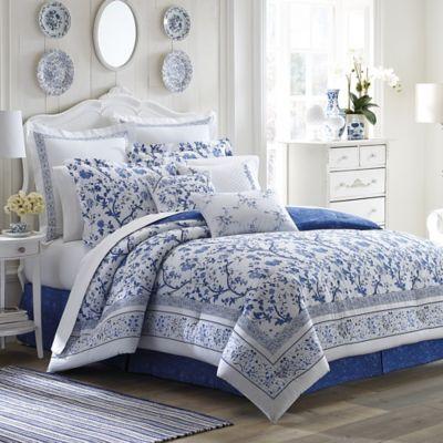 Laura Ashley® Charlotte King Comforter Set in China Blue