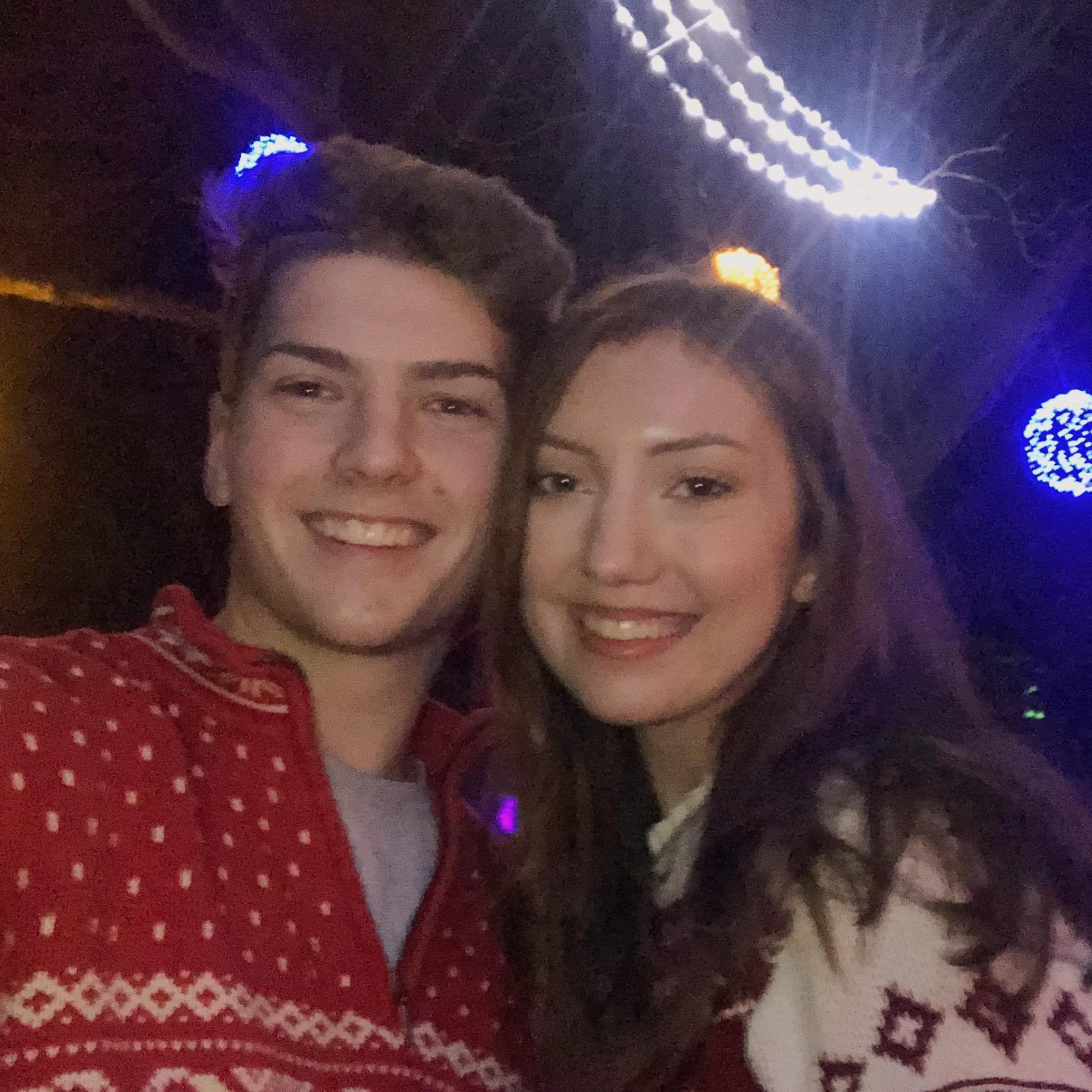 December 2019 - At some Christmas lights on a break from college.