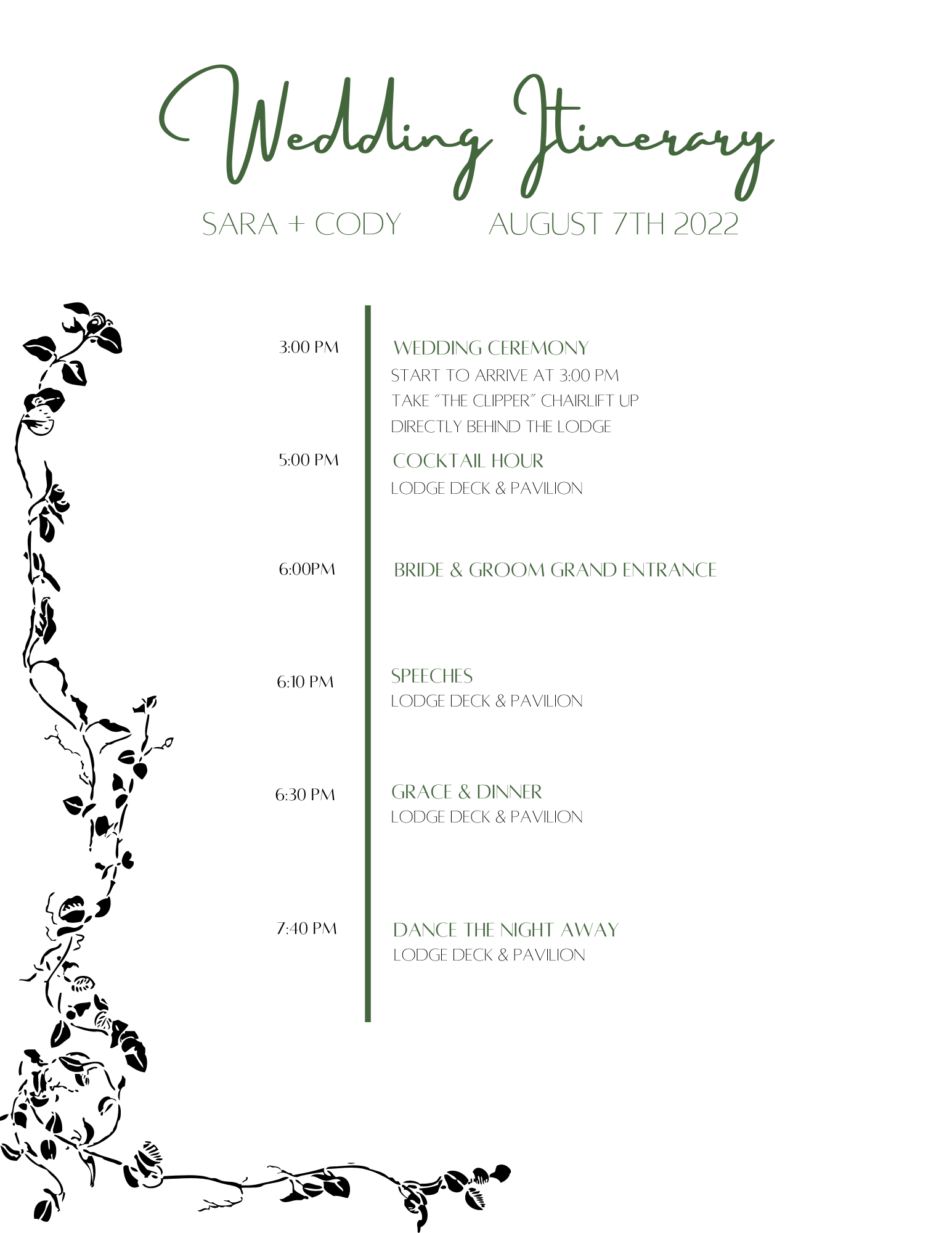 The Wedding Website of Sara Maiale and Cody Ratcliffe