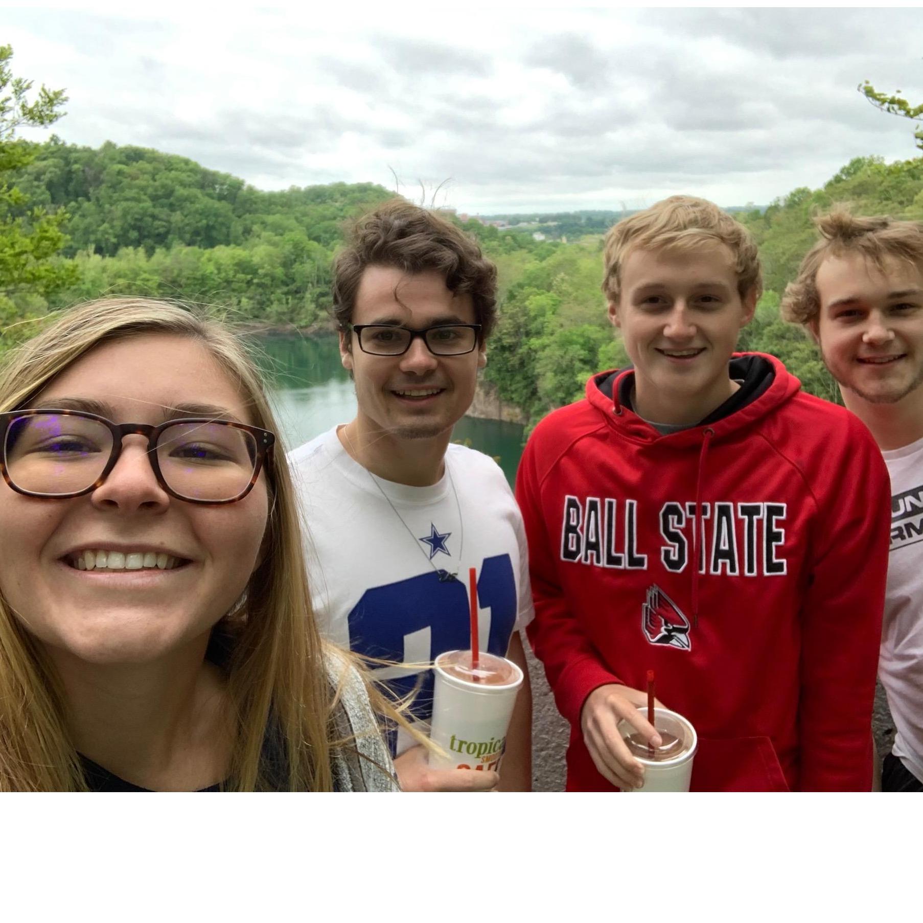 Moving out of school with Riley, Joseph, Olive, and Kyle. Had to make a mandatory smoothie stop.