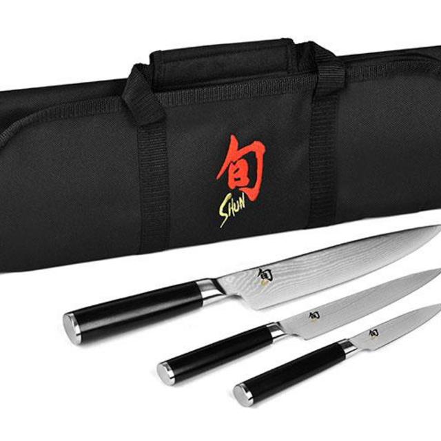 Shun Classic 4 Piece Knife Roll Set