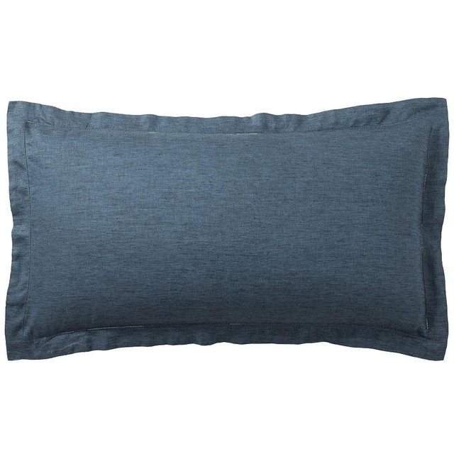 Belgian Flax Linen Sham, Denim, King, Set of 2
