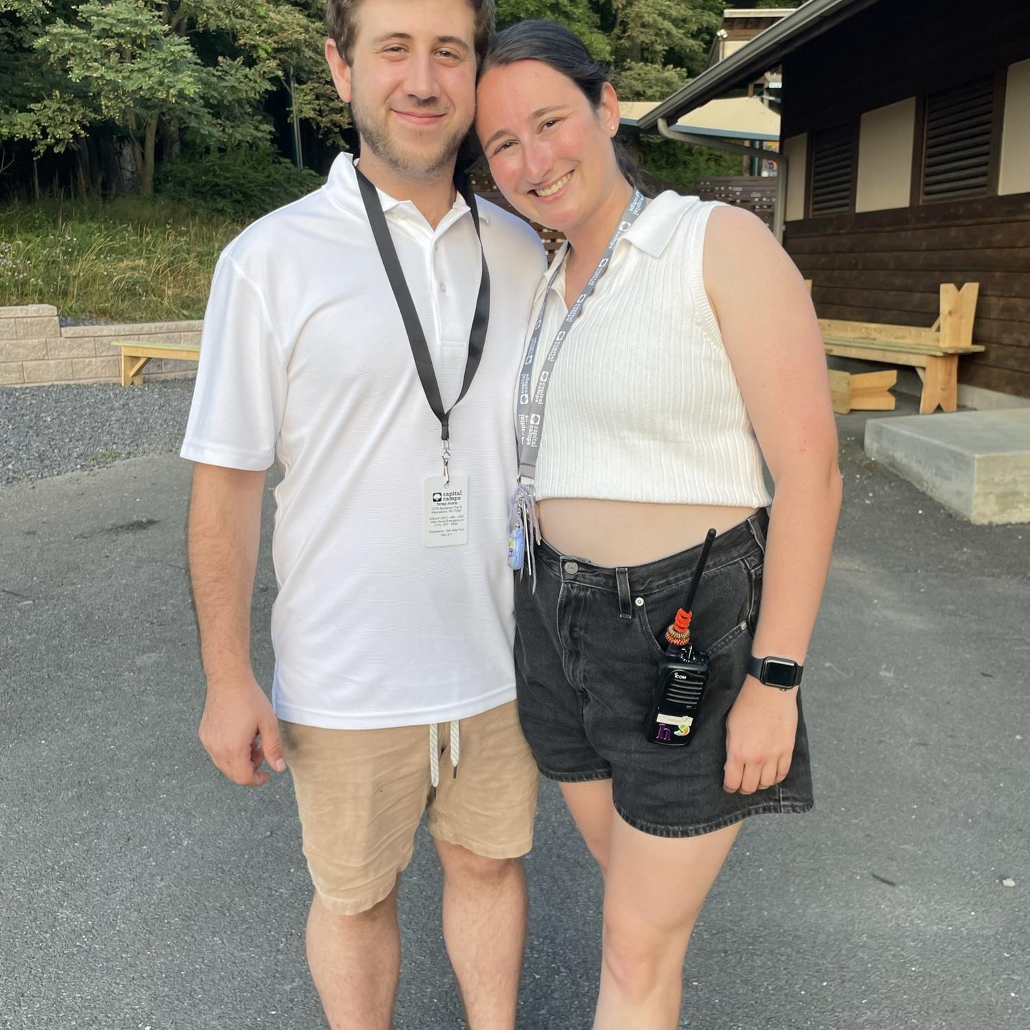 Jay visiting Hillary at Capital Camps in Waynesboro, PA, summer 2023