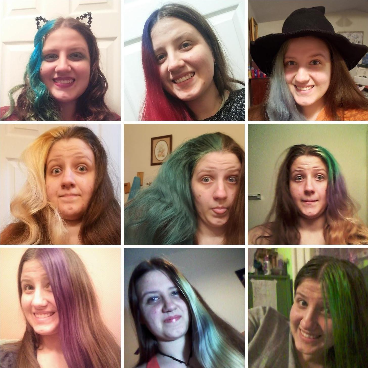 My crazy hair colors over the years