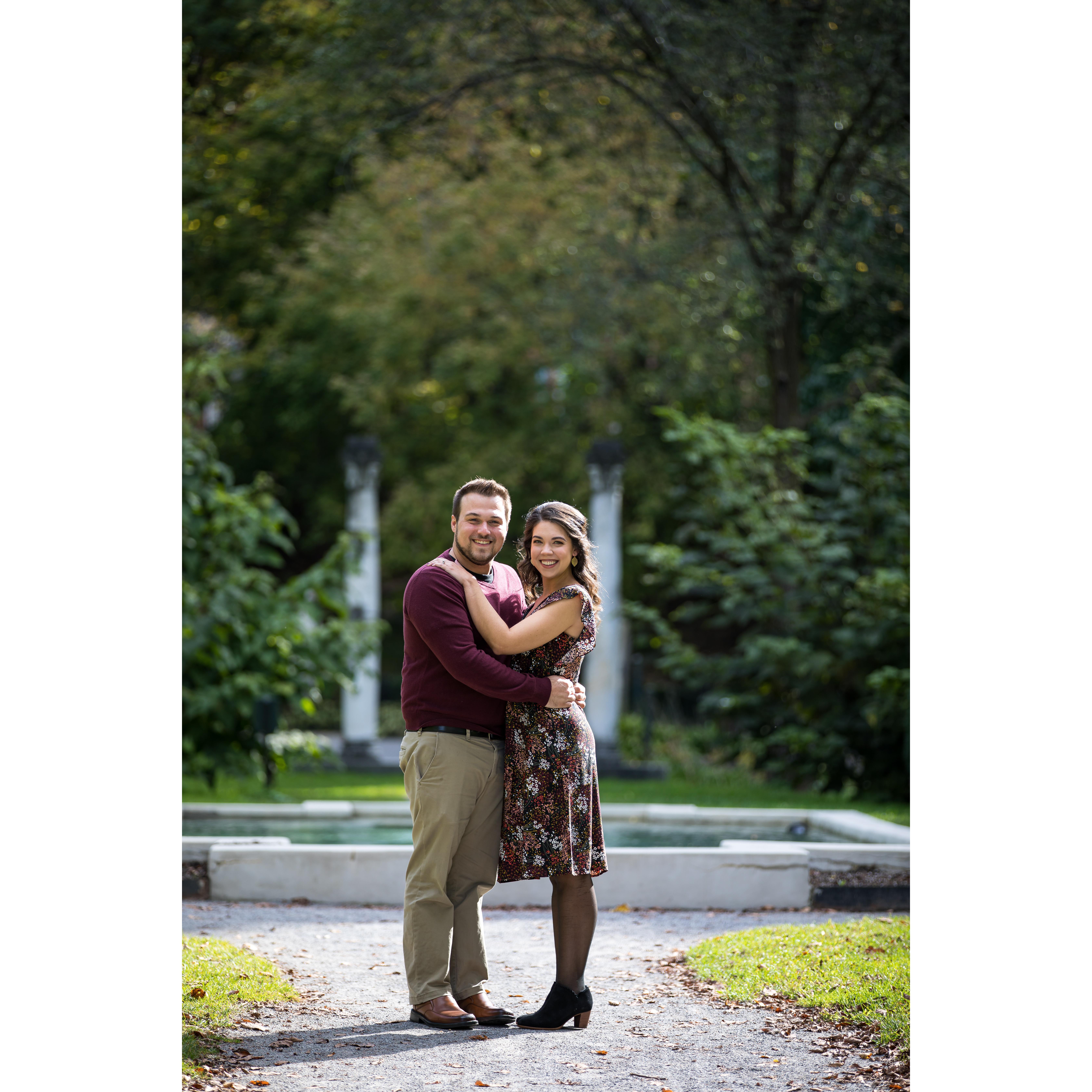 The start of our engagement photos... (October 10th, 2019 in Congress Park)