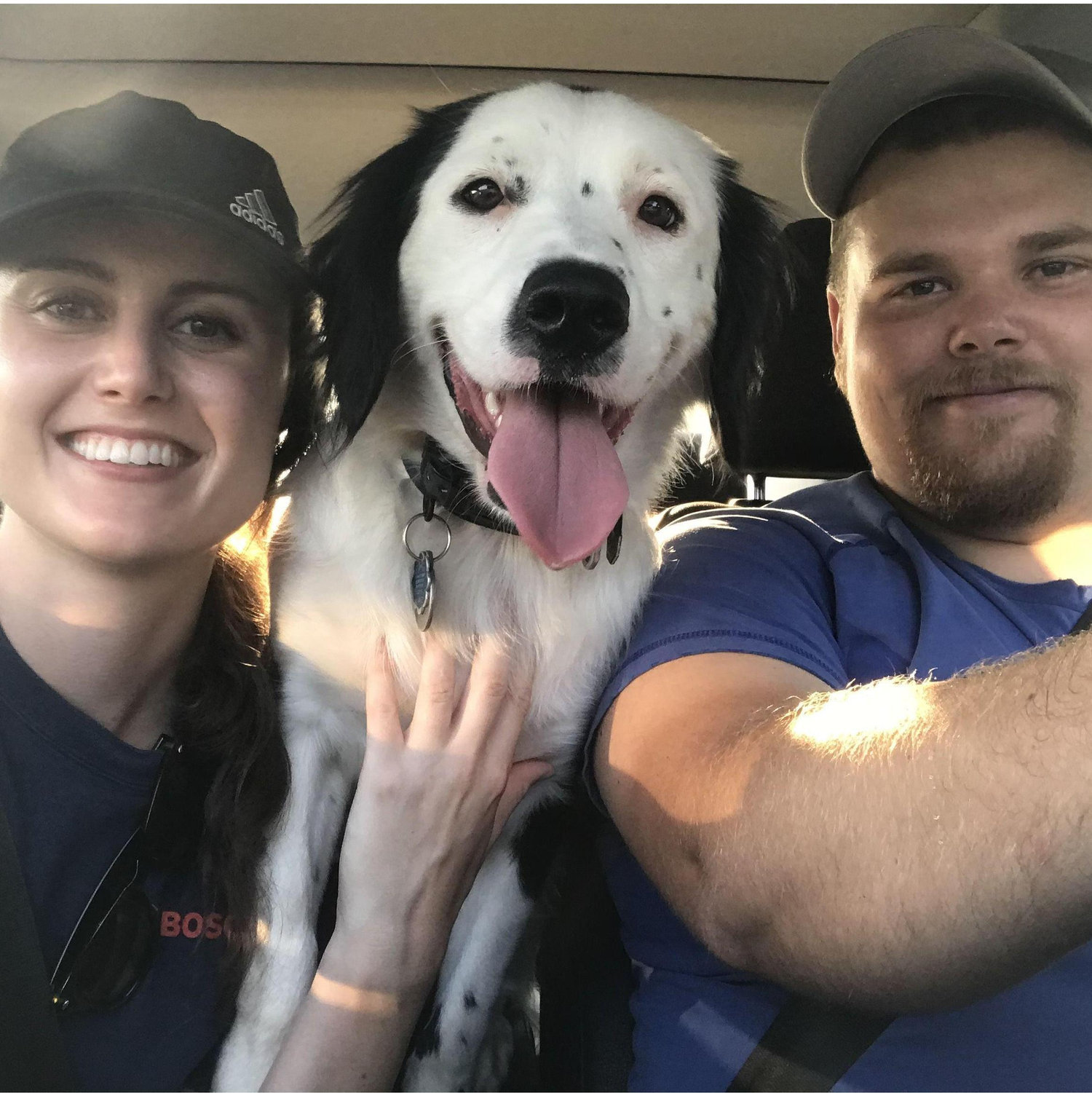 On our way to the park with our happy pup, Finn
