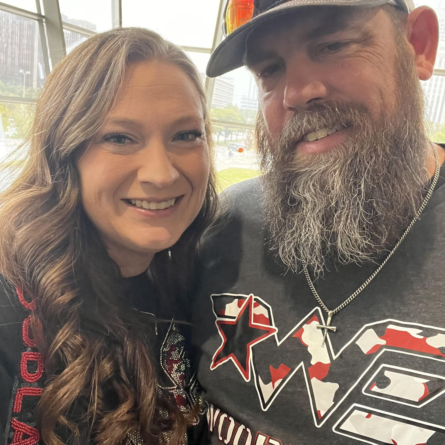 At a cheer competition in Oklahoma City, Ok.