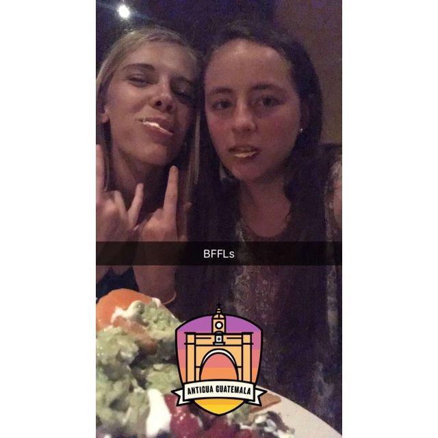 The first picture we ever took together! Yes, it was on Snapchat.