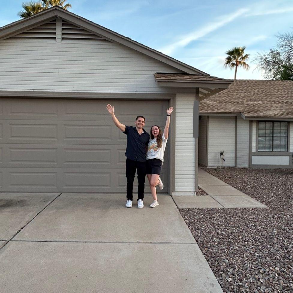 We bought our first house together in the same zipcode we both grew up in
