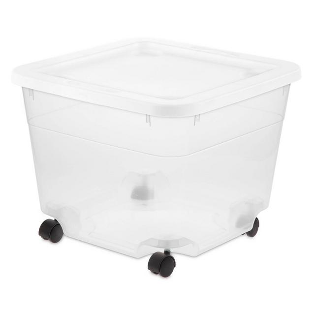 50qt Rolling Storage Box White - Room Essentials™