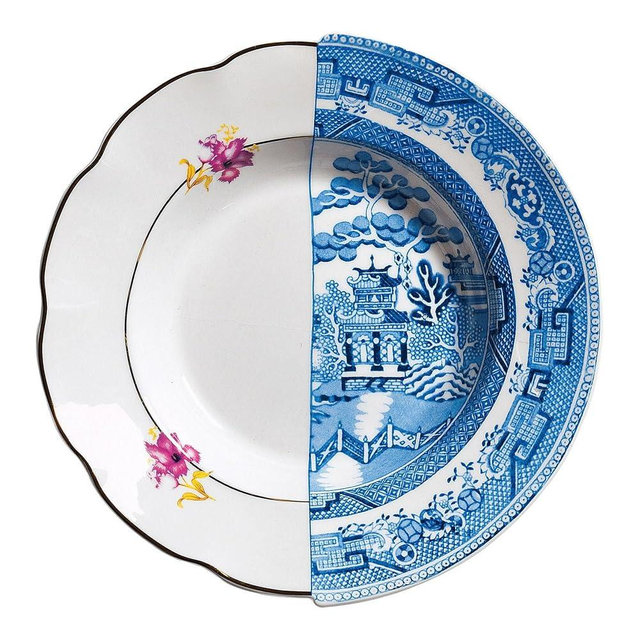 Seletti Hybrid-Fillide Porcelain Soup Plate Diameter 25.4 cm Height 4.2 cm