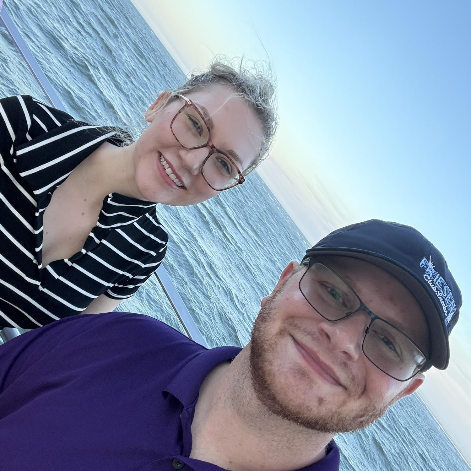 Sailboat ride in Florida a few days after getting engaged! ⛵️🌊 One point of the trip we both thought we might fall overboard but thankfully did not and had a wonderful time other than that lol!