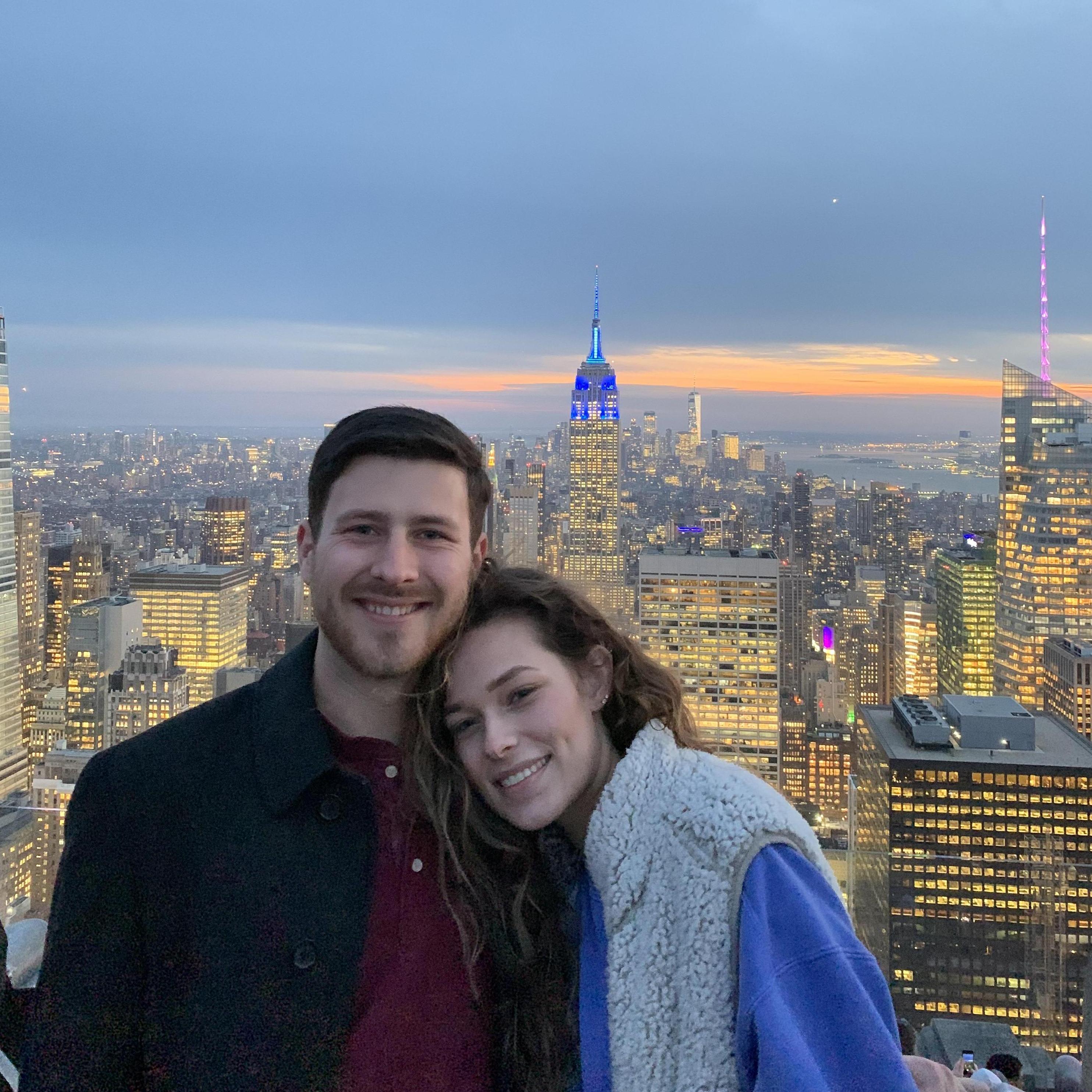 Top of the Rockefeller Center at Sunset!