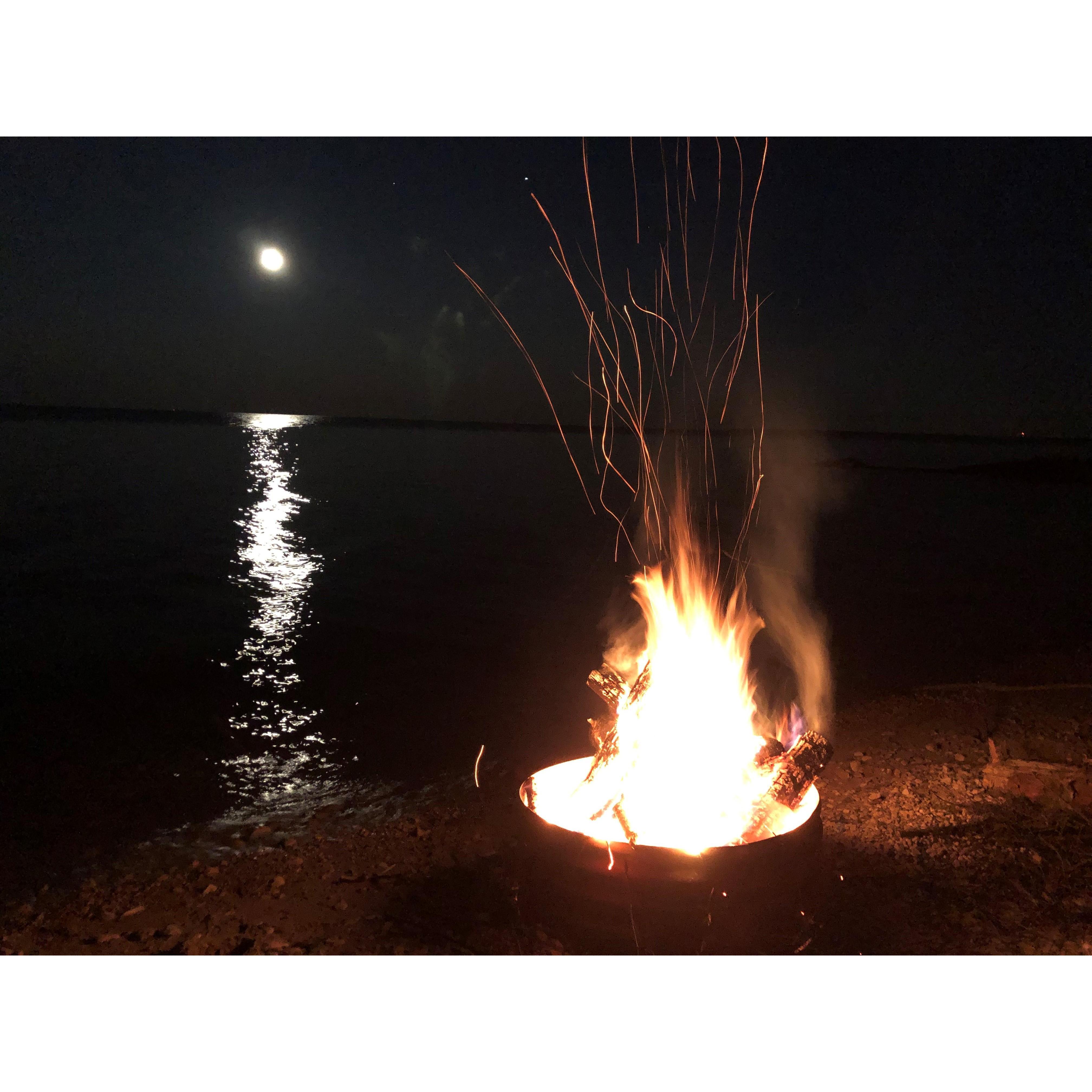 We love having bonfires on the beach. Hopefully, if the weather is good, we'll be having one on the night of our wedding too!