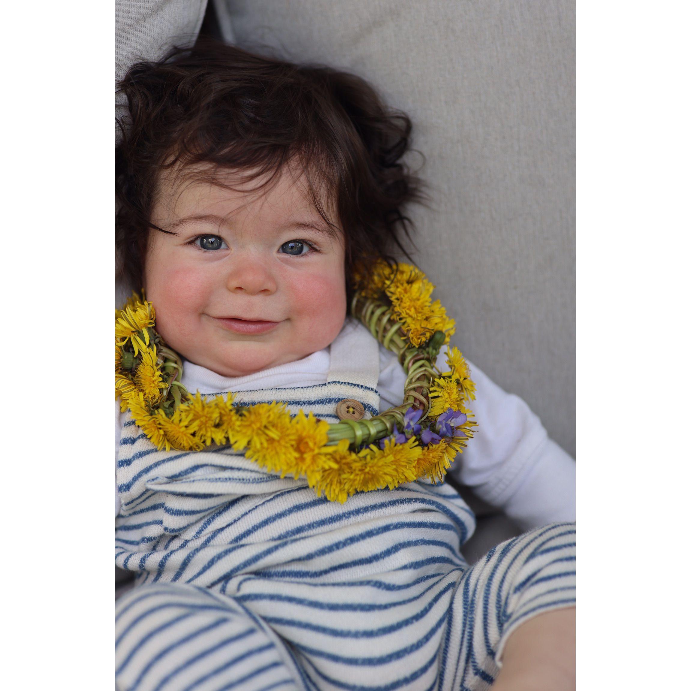 Lucas adorned in a homemade flower crown by Auntie Buzzy, Upstate, NY.