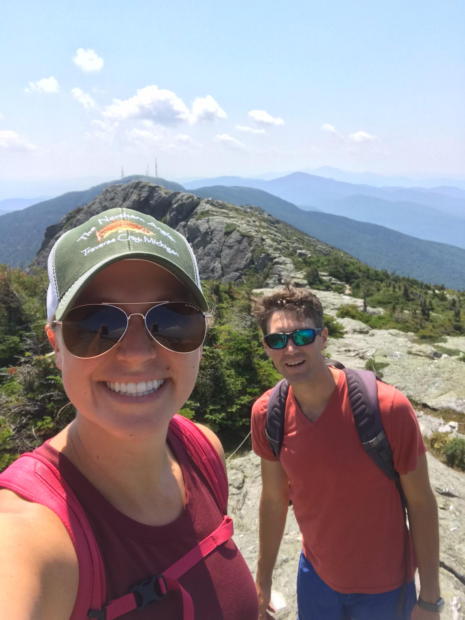 At the top of Mt Mansfield, the tallest peak in Vermont!