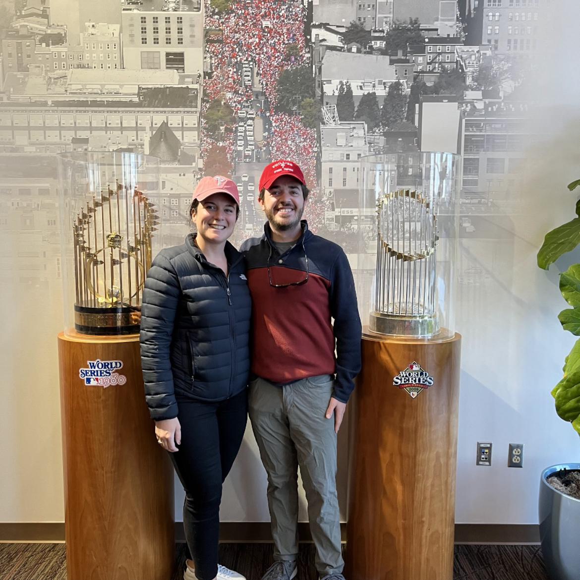 The Phillies World Series trophies