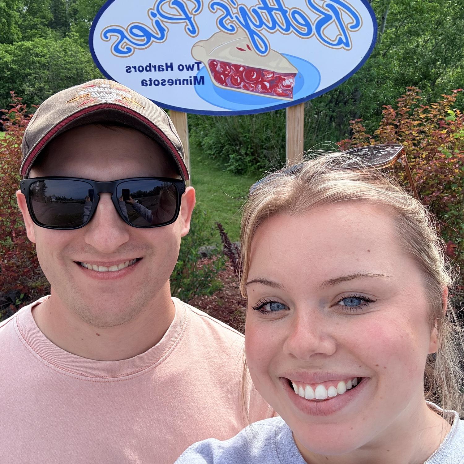 Outside of Betty’s Pies on the North Shore-the site of our 2nd date!