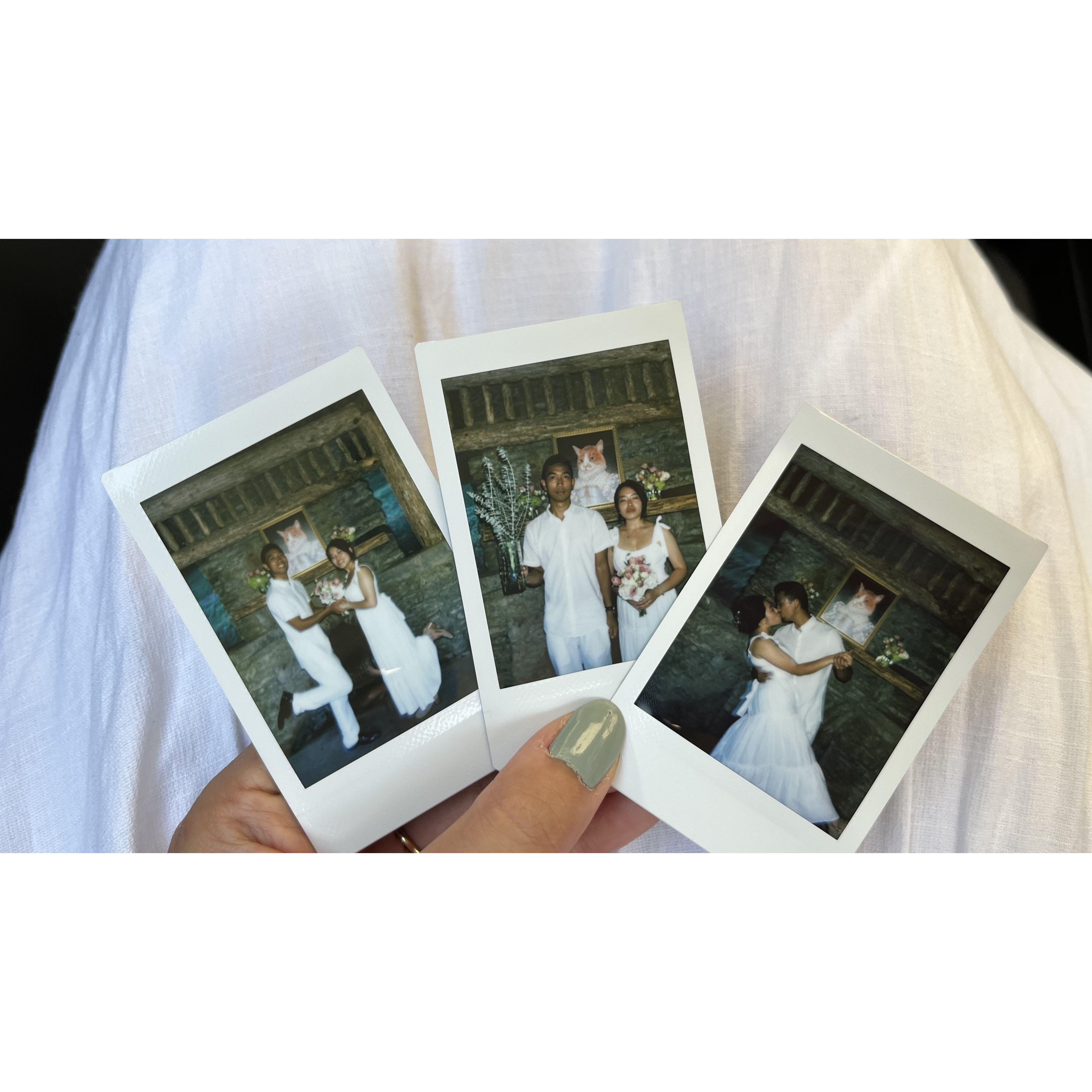 When we eloped last year.