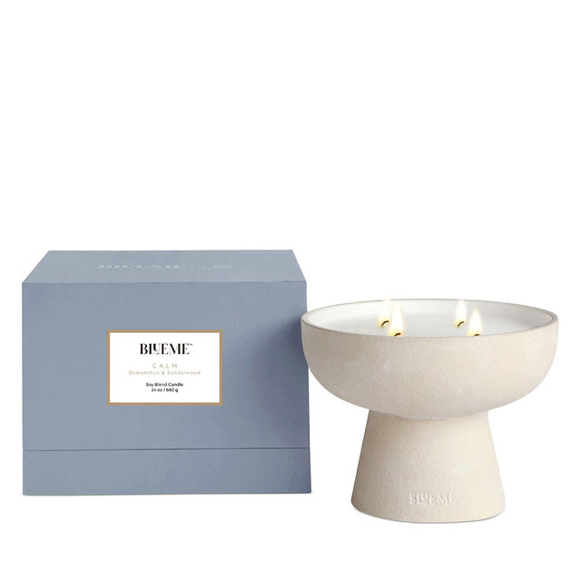 Blueme Calm Osmanthus & Sandalwood Soy Blend Candle 24 oz.