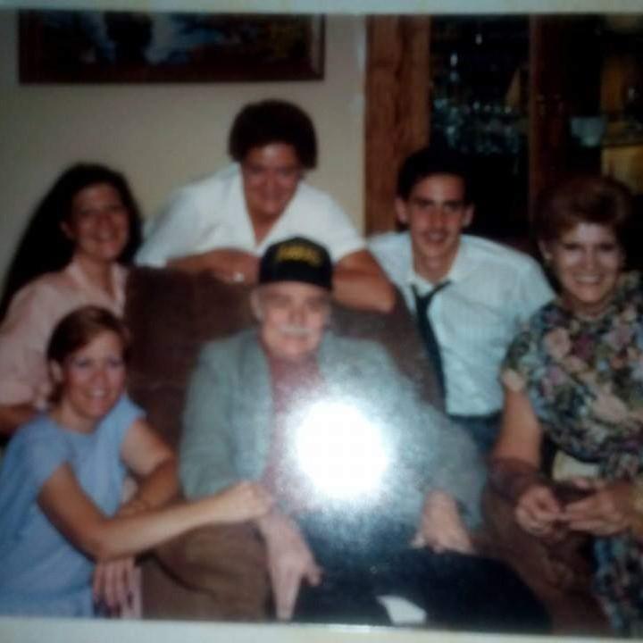 Neil's h.s. graduation day. Grandpa and family 1988