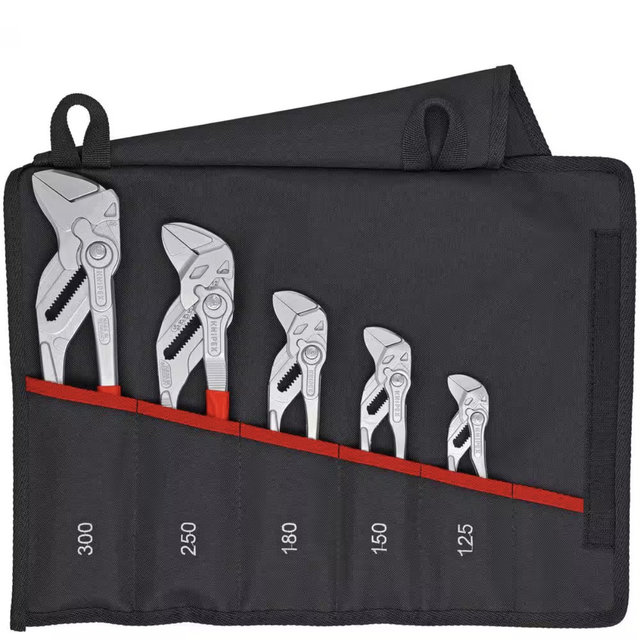 KNIPEX 5-Piece Pliers Wrench Set (86 03 125, 86 03 150, 86 03 180, 86 03 250, 86 03 300) 00 19 55 S4
