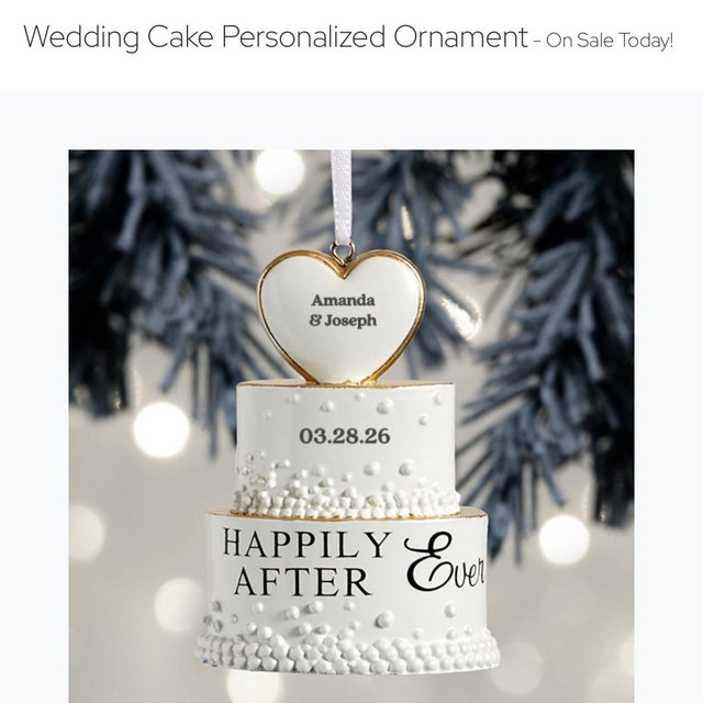 Wedding Cake Personalized Ornament