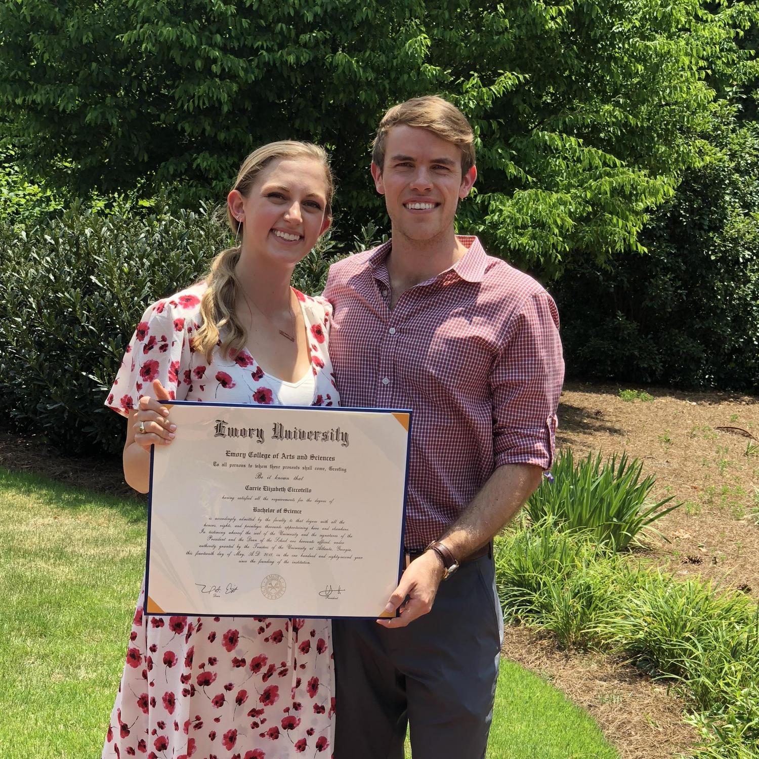 At Carrie's Emory graduation.