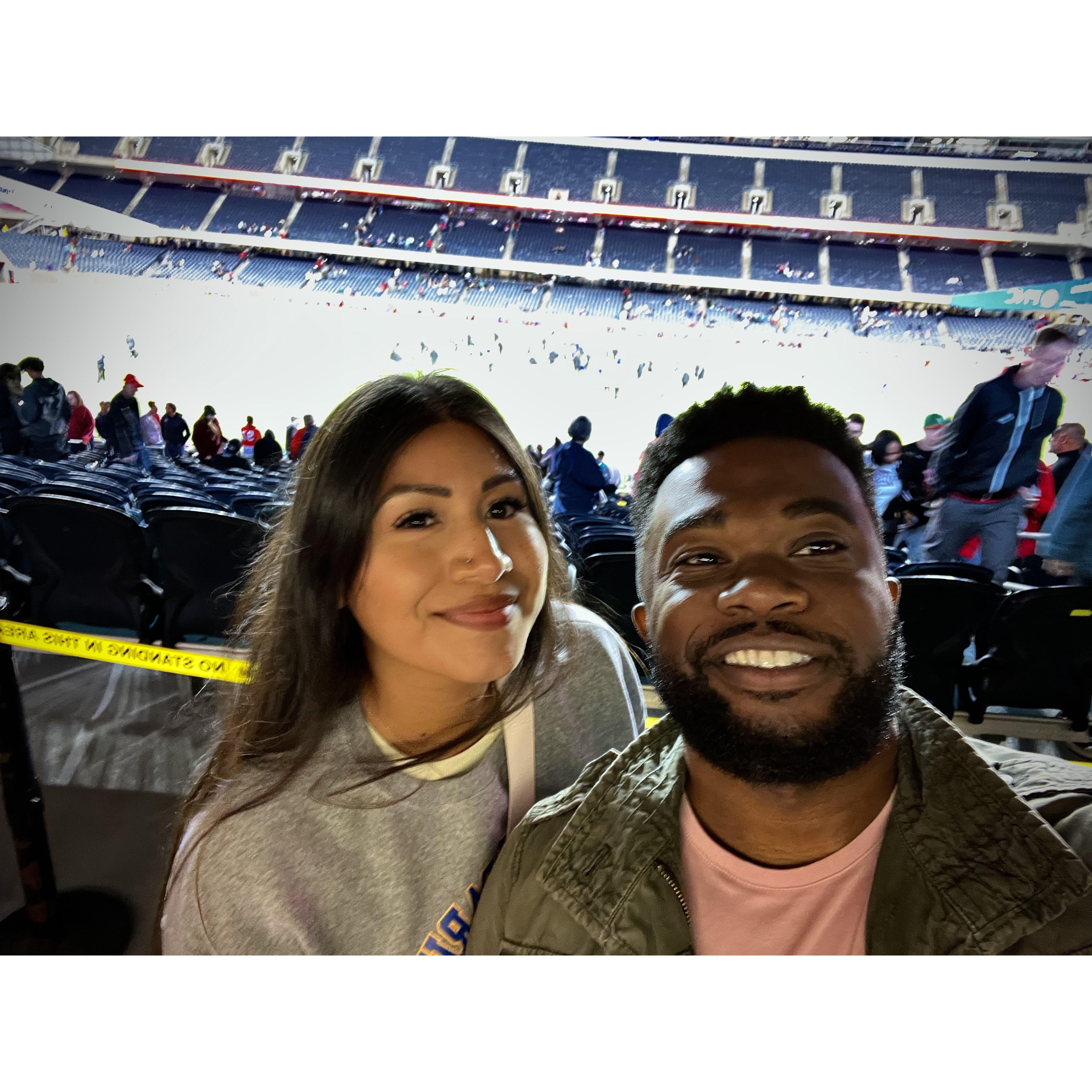 Our first Picture together. After a Chicago Fire Soccer Game
