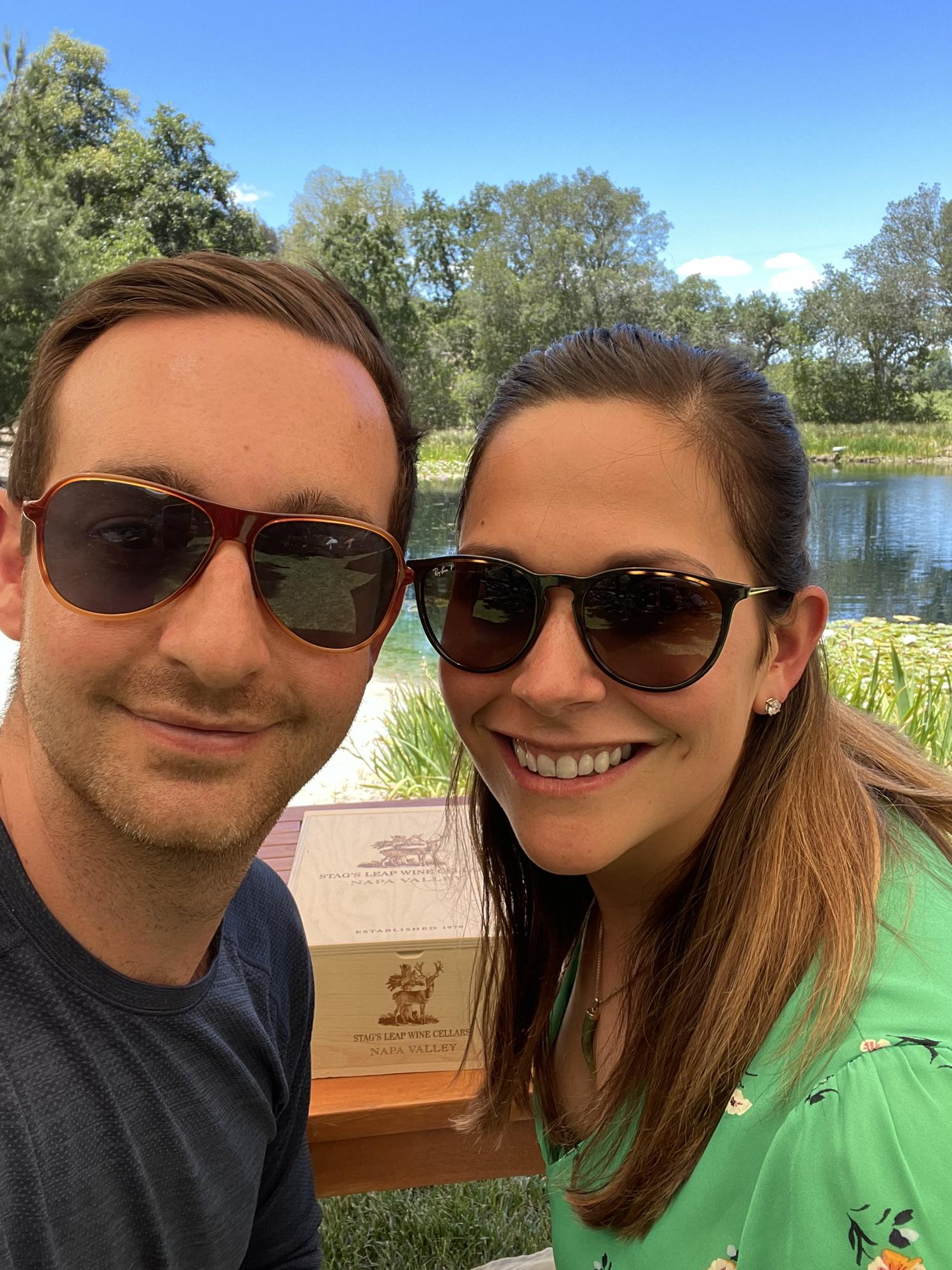 Birthday lunch at Stag's Leap Fay Lake