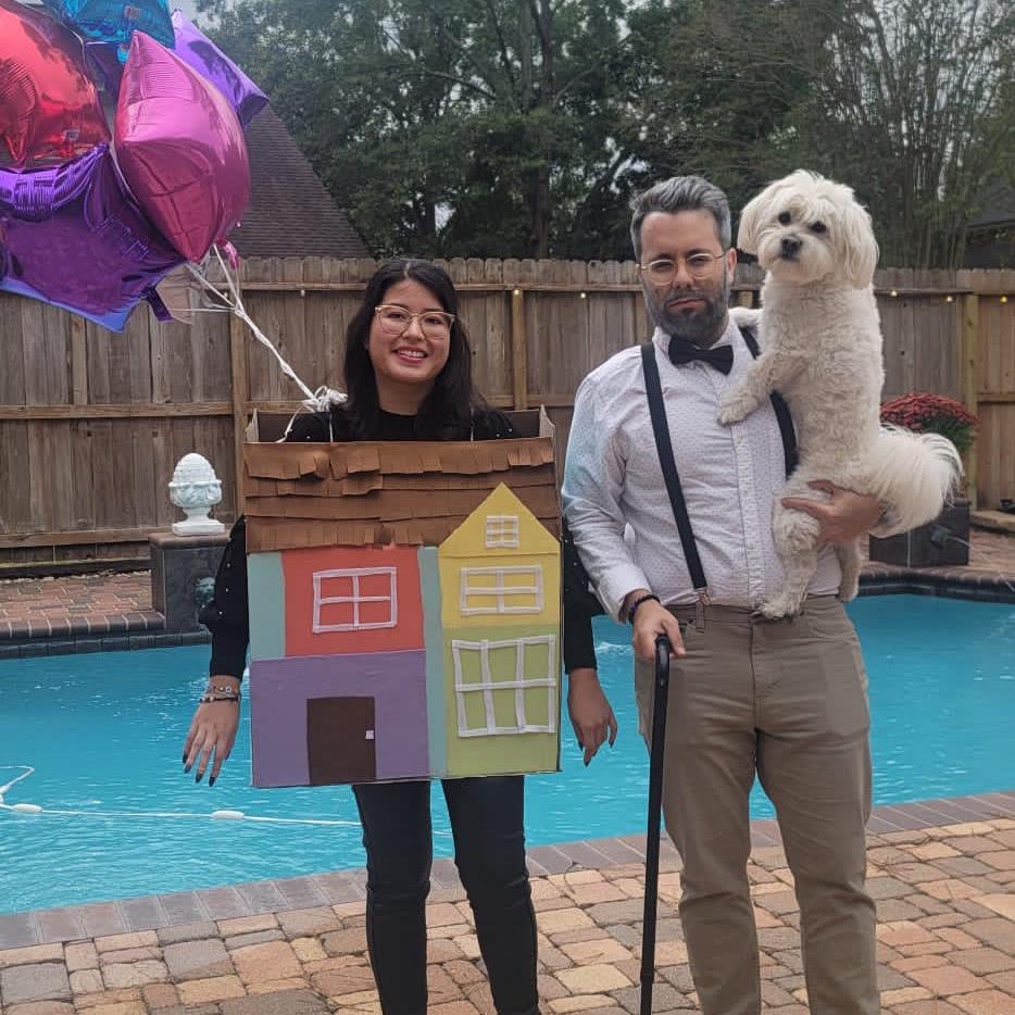 Halloween dressing up as Up!