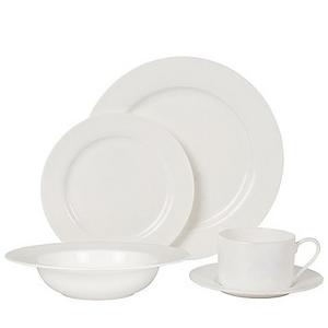 Nevaeh White by Fitz and Floyd - Nevaeh White® by Fitz and Floyd® 5-Piece Rim Place Setting