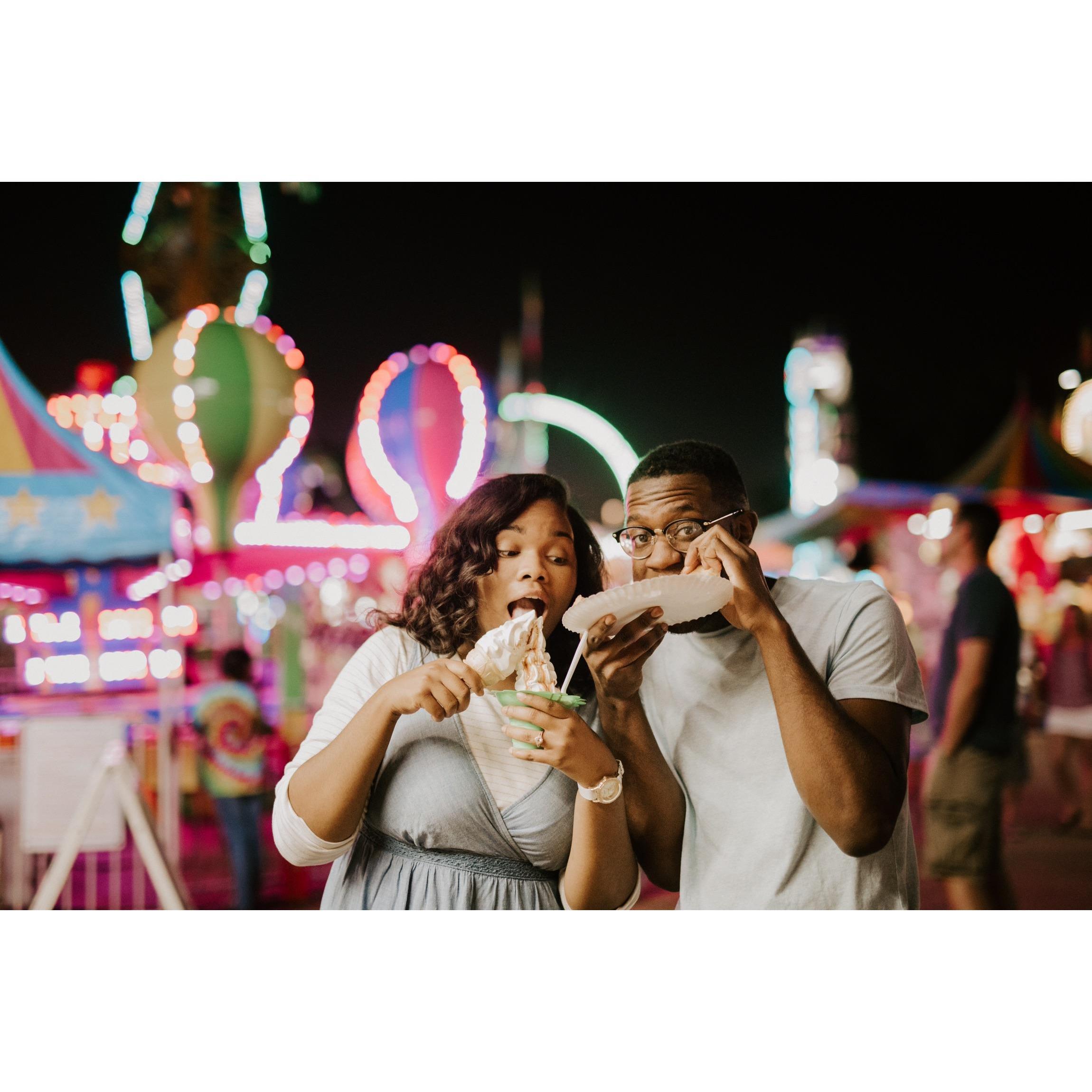 Ice cream and elephant ears--THE PERFECT DATE!