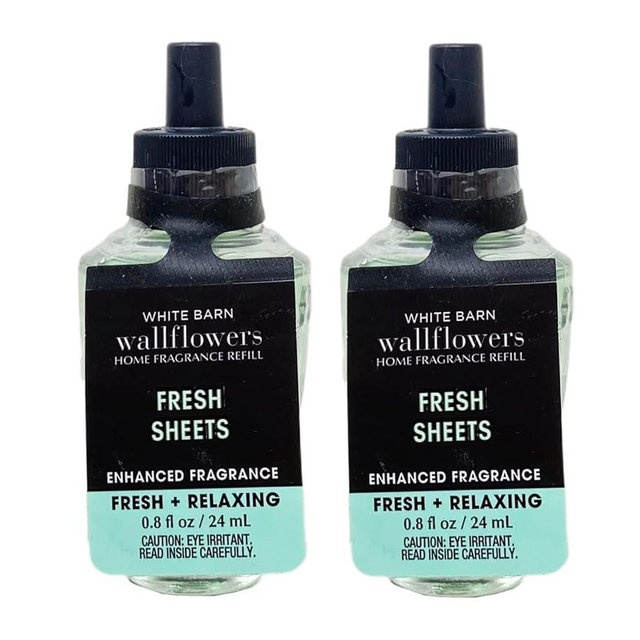 Bath & Body Works Fresh Sheets Wallflowers Home Fragrance Refills - FRESH & RELAXING - 2 Pack