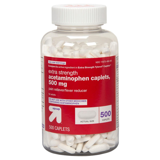 Acetaminophen Extra Strength Pain Reliever & Fever Reducer Caplets - 500ct - up & up™