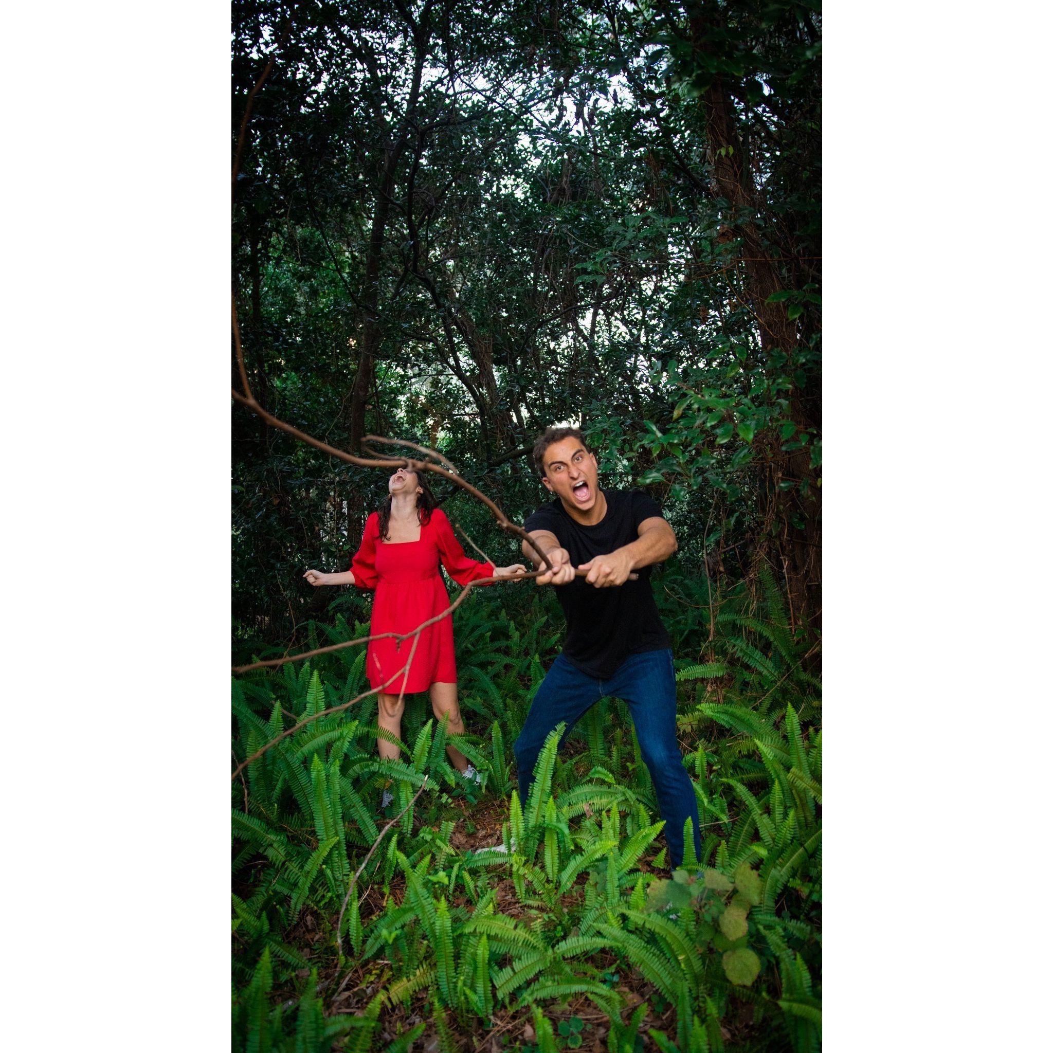 Just being crazy in the garden.