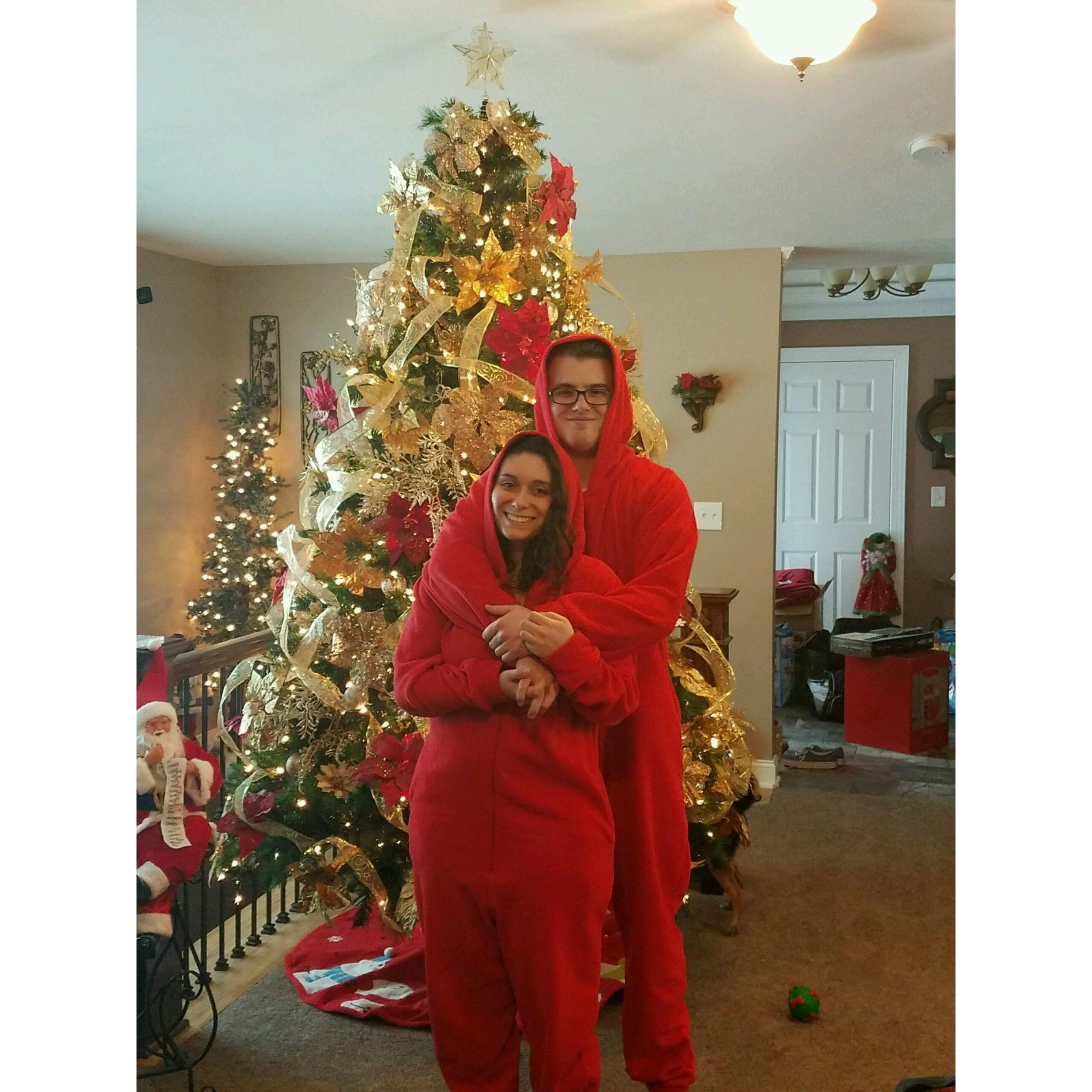 Mark and Abby at their 2nd Christmas together.